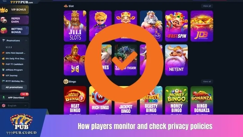 How players monitor and check privacy policies