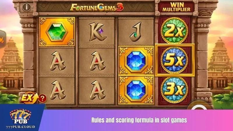 Rules and scoring formula in slot games
