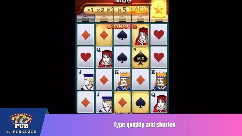 Type quickly and shorten