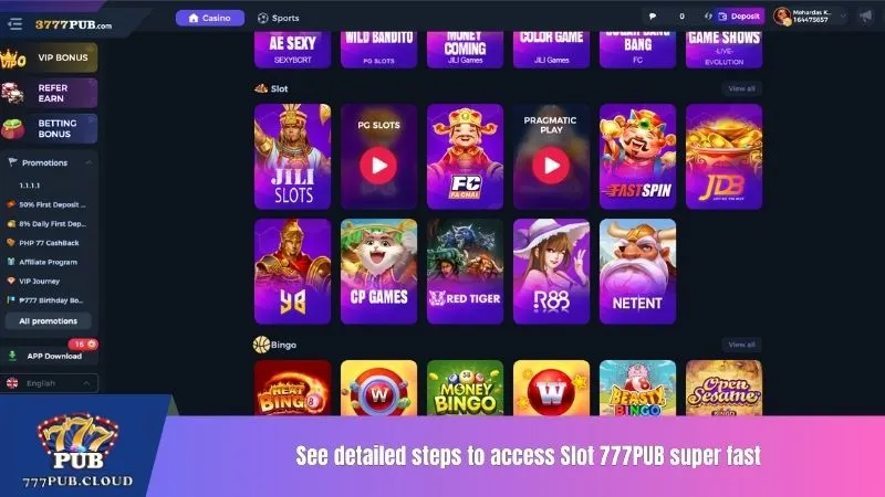 See detailed steps to access Slot 777PUB super fast