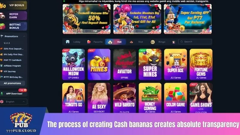 The process of creating Cash bananas creates absolute transparency