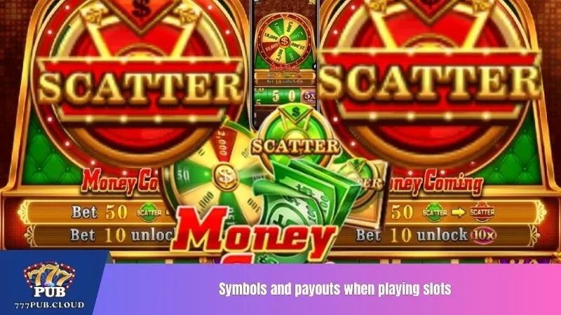 Symbols and payouts when playing slots